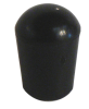 Embout rond plastique noir tube Ø22 - 4 pces